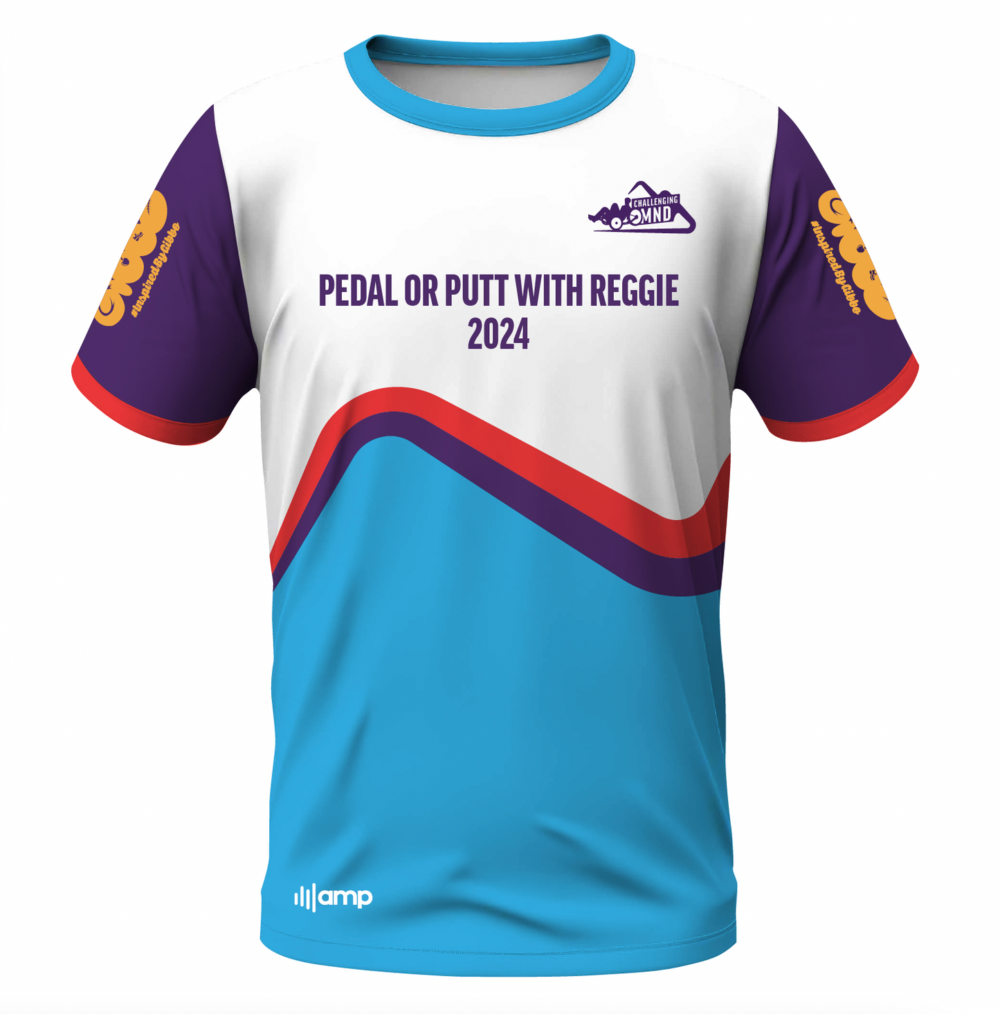 Mens Performance Running Shirt - Wave Design