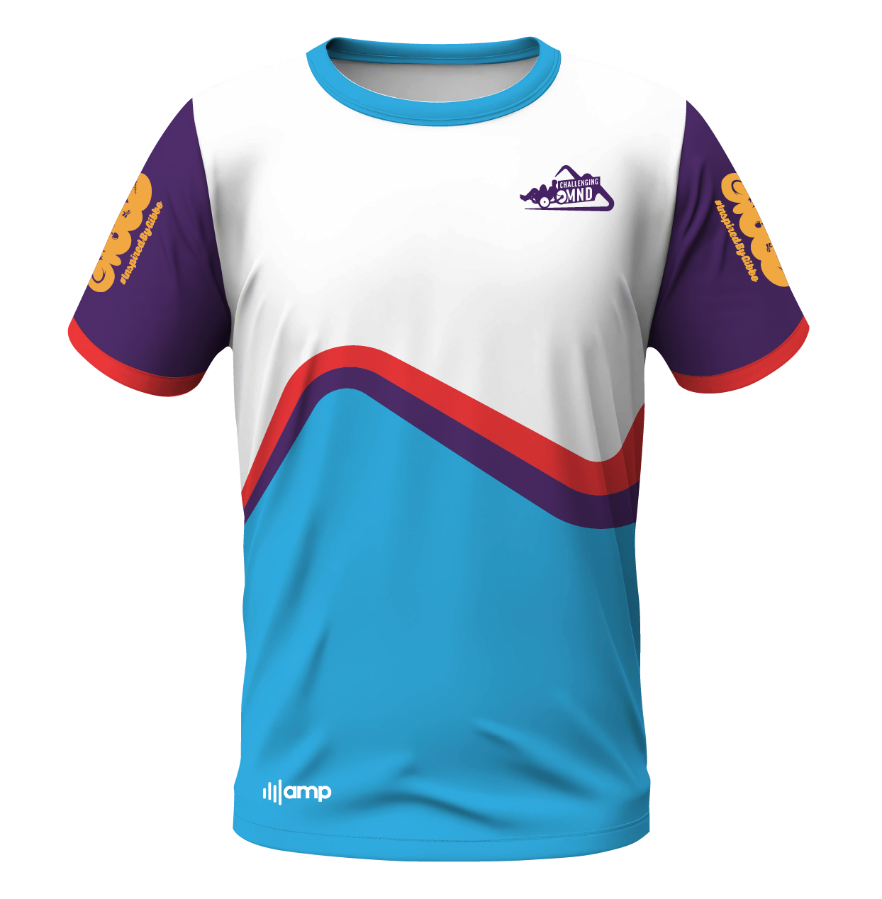 Mens Performance Running Shirt - Wave Design